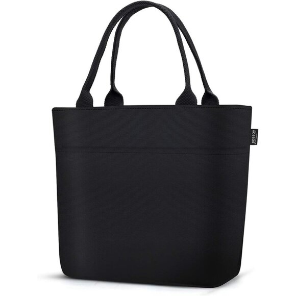 Insulated Lunch Bag for Women, Leakproof Thermal Cooler Tote, 10L Black - Picture 1 of 7